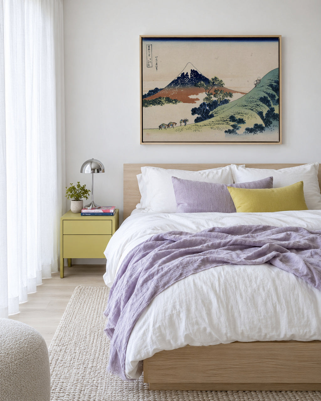 Inume Pass - Katsushika Hokusai - Framed canvas in an interior