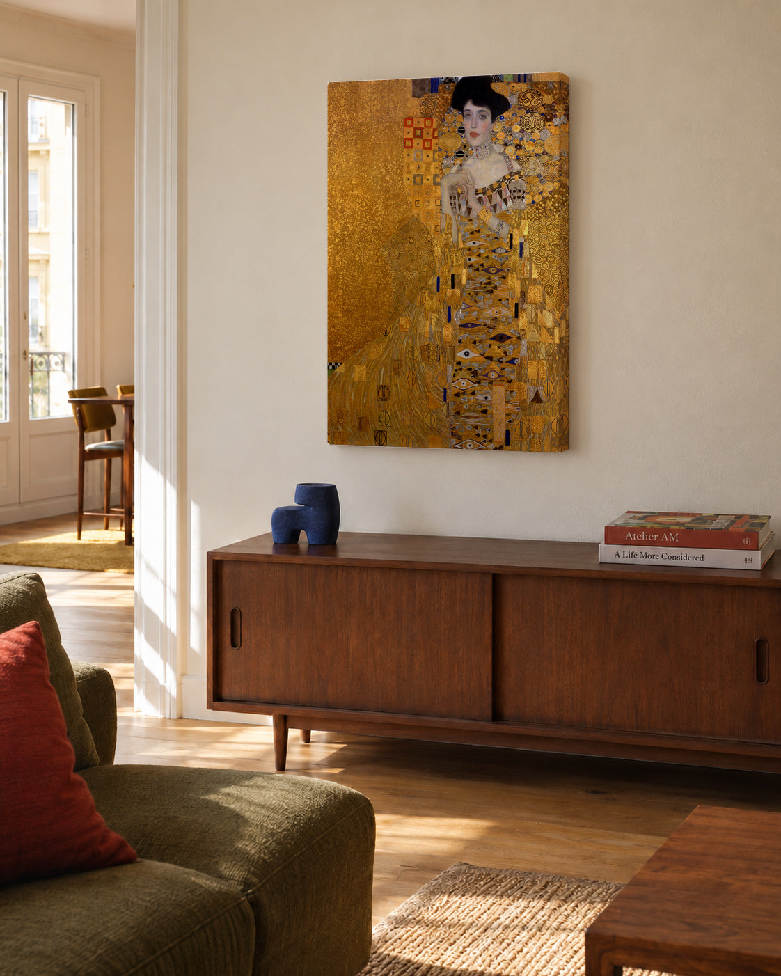 ADELE BLOCH BAUER I - Gustav Klimt - Unframed canvas in an interior