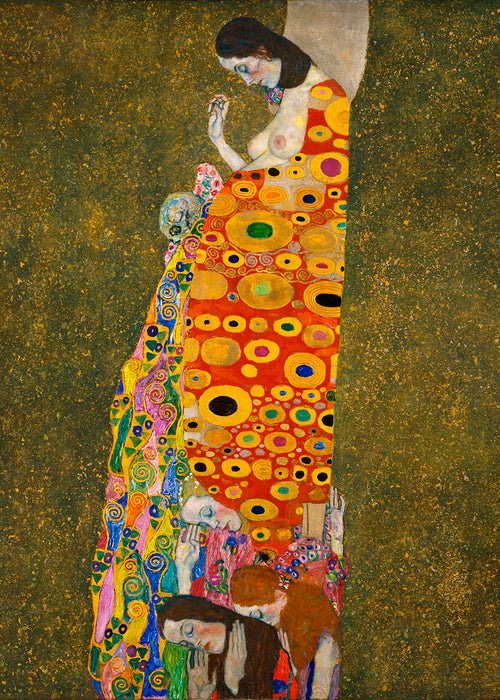 Abstract kunstwerk met gouden figuur en circulaire motieven
