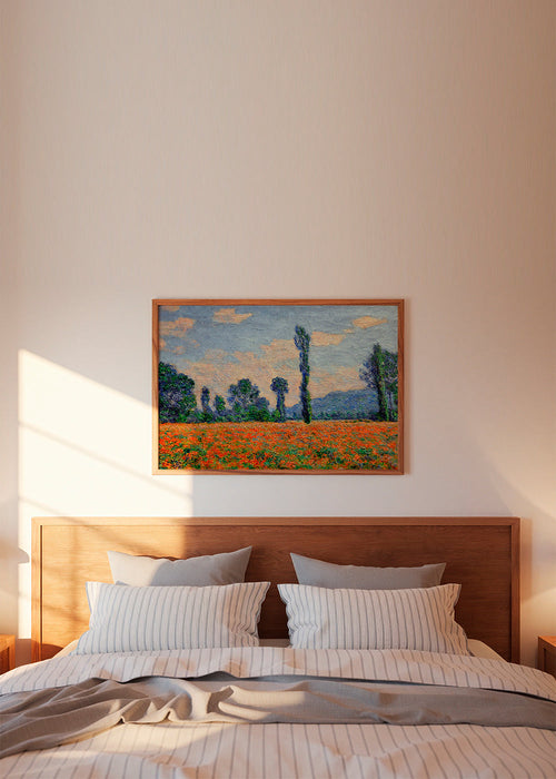 Landschap kunst met klaprozenveld