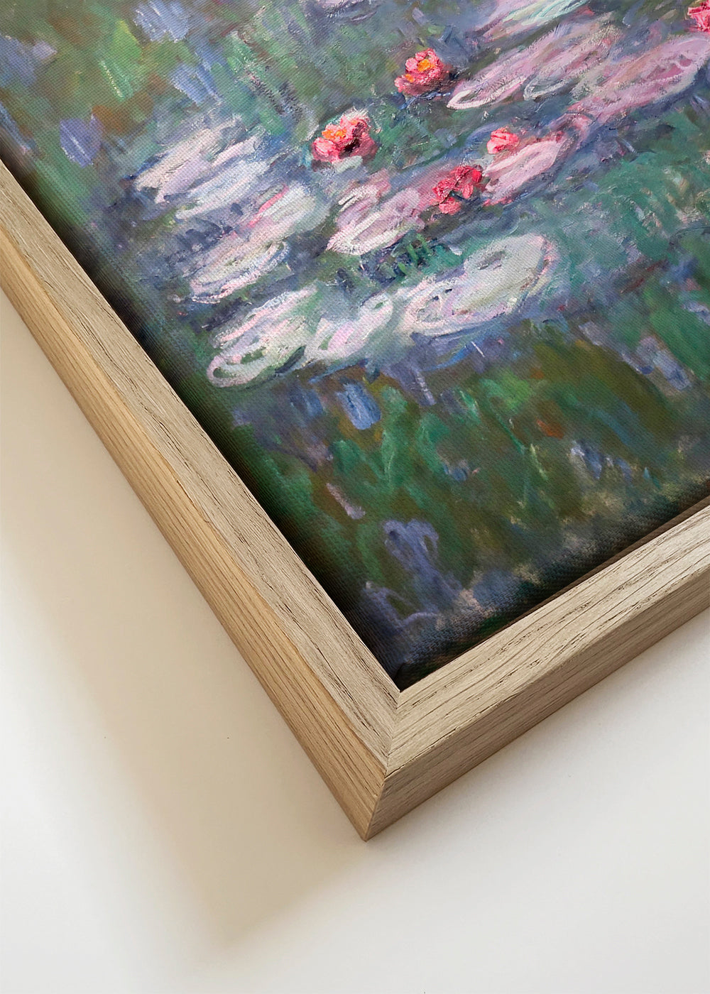 Botanische print: waterlelies in impressionistische olie