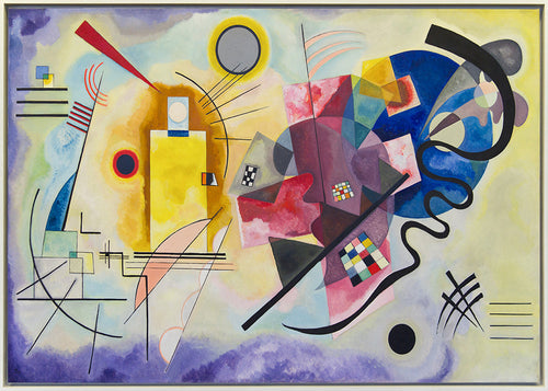Abstract kunstwerk met geometrische kleurvormen