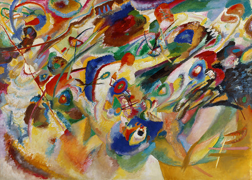Abstract schilderij met expressieve kleur
