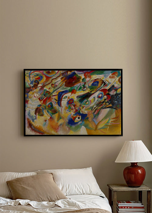 Abstract schilderij met expressieve kleur