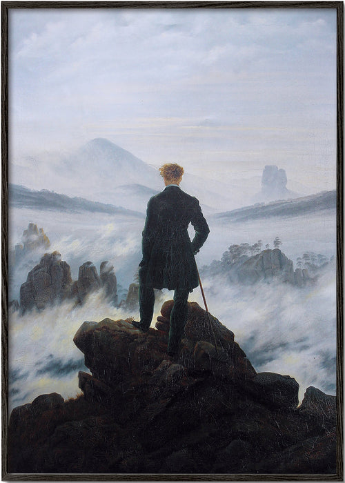 Landschap kunst: wandelaar boven de mist