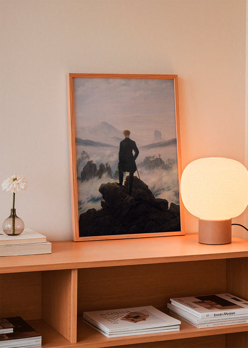 Landschap kunst: wandelaar boven de mist