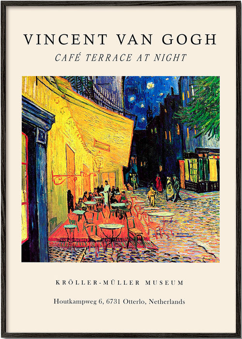 Keuken kunst: Caféterras bij nacht