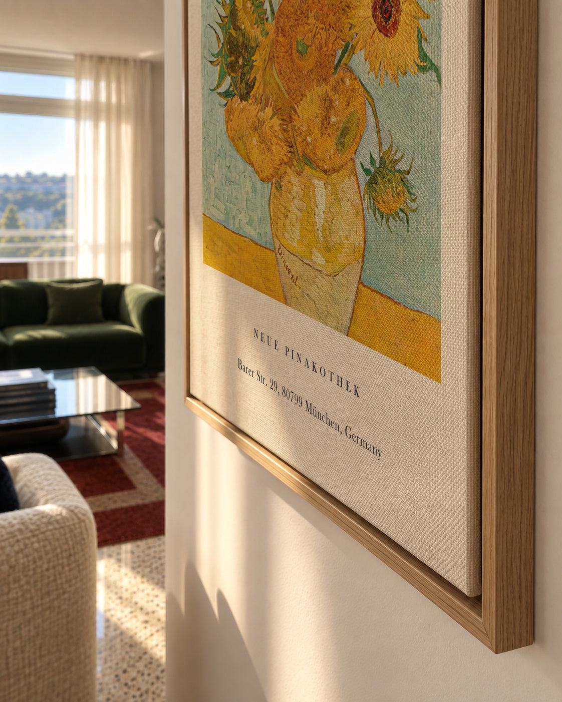 The Sunflowers Exhibition - Van Gogh - Framed canvas detail