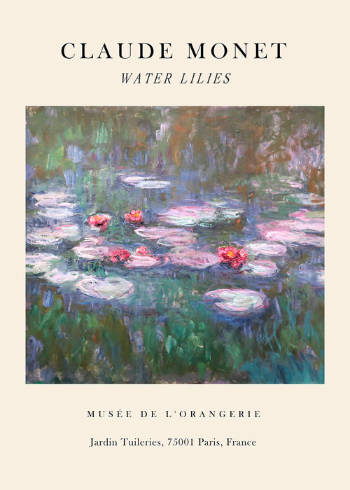 Botanische print: Water lilies studie
