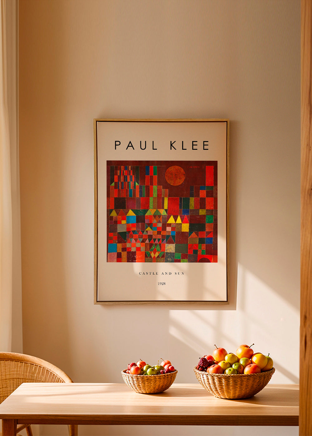 Geometrische poster Kasteel en Zon