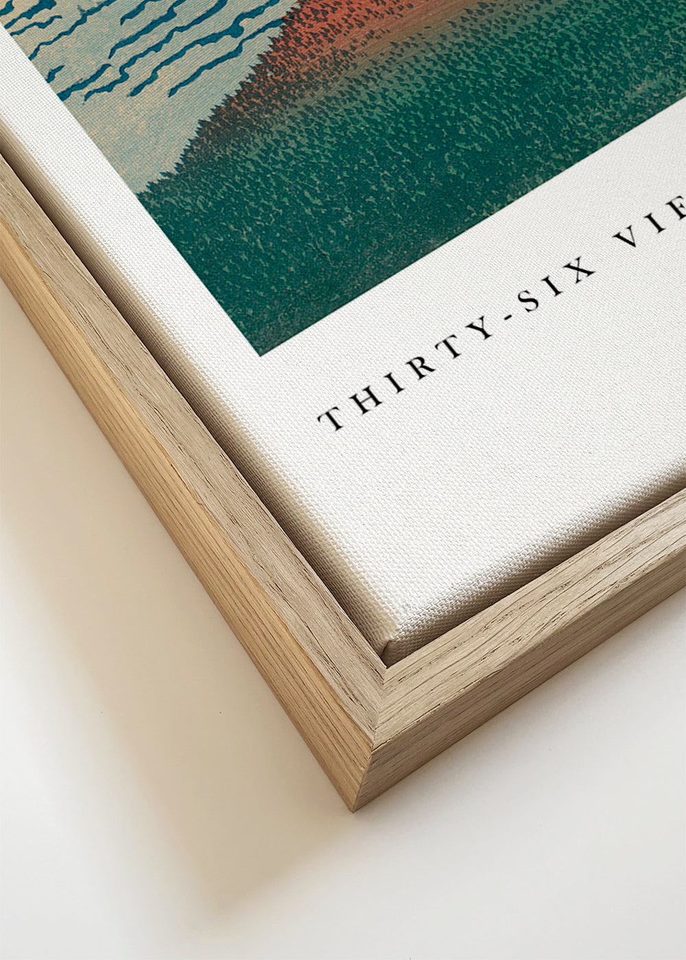 Landschap print Rode Mount Fuji in Japanse ets-stijl