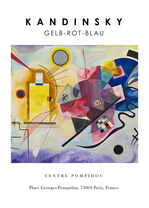 Abstracte kunst Kandinsky-stijl met geometrische vormen