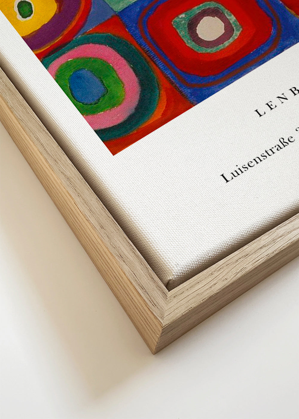 Geometrisch kunstwerk Kandinsky vierkanten en ringen