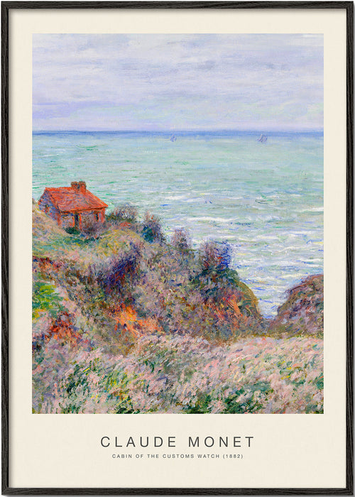 Landschap kunst: huisje op de klif bij zee