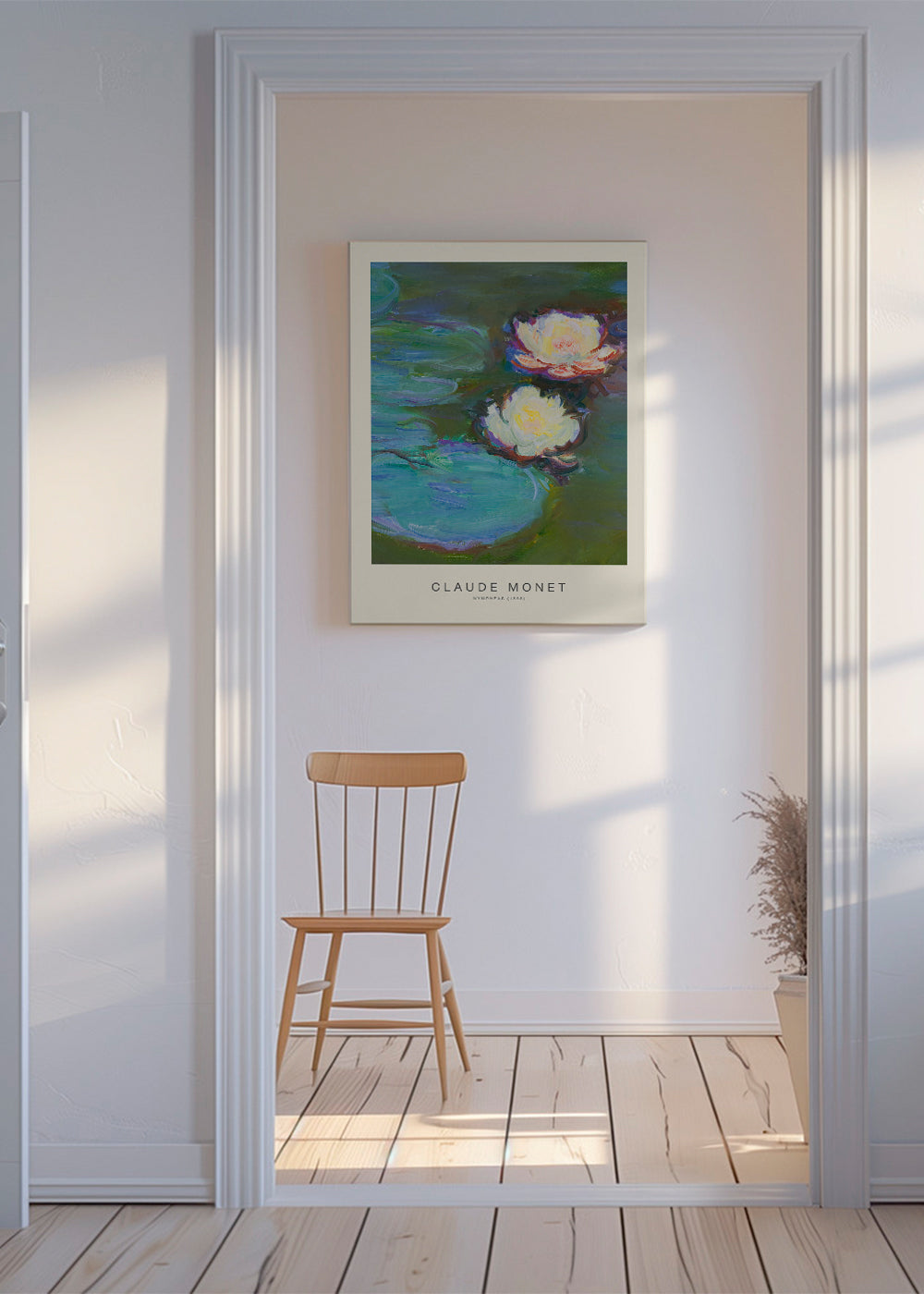 Botanische print Waterlelies compositie