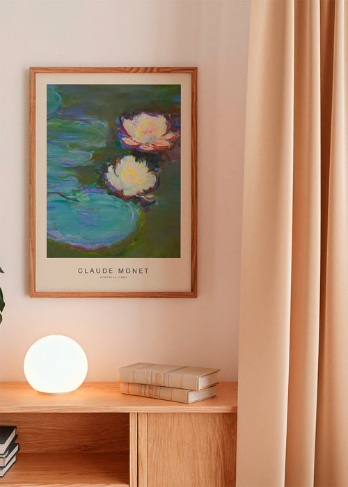 Botanische print Waterlelies compositie