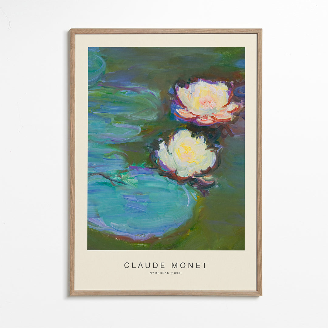Botanische print Waterlelies compositie