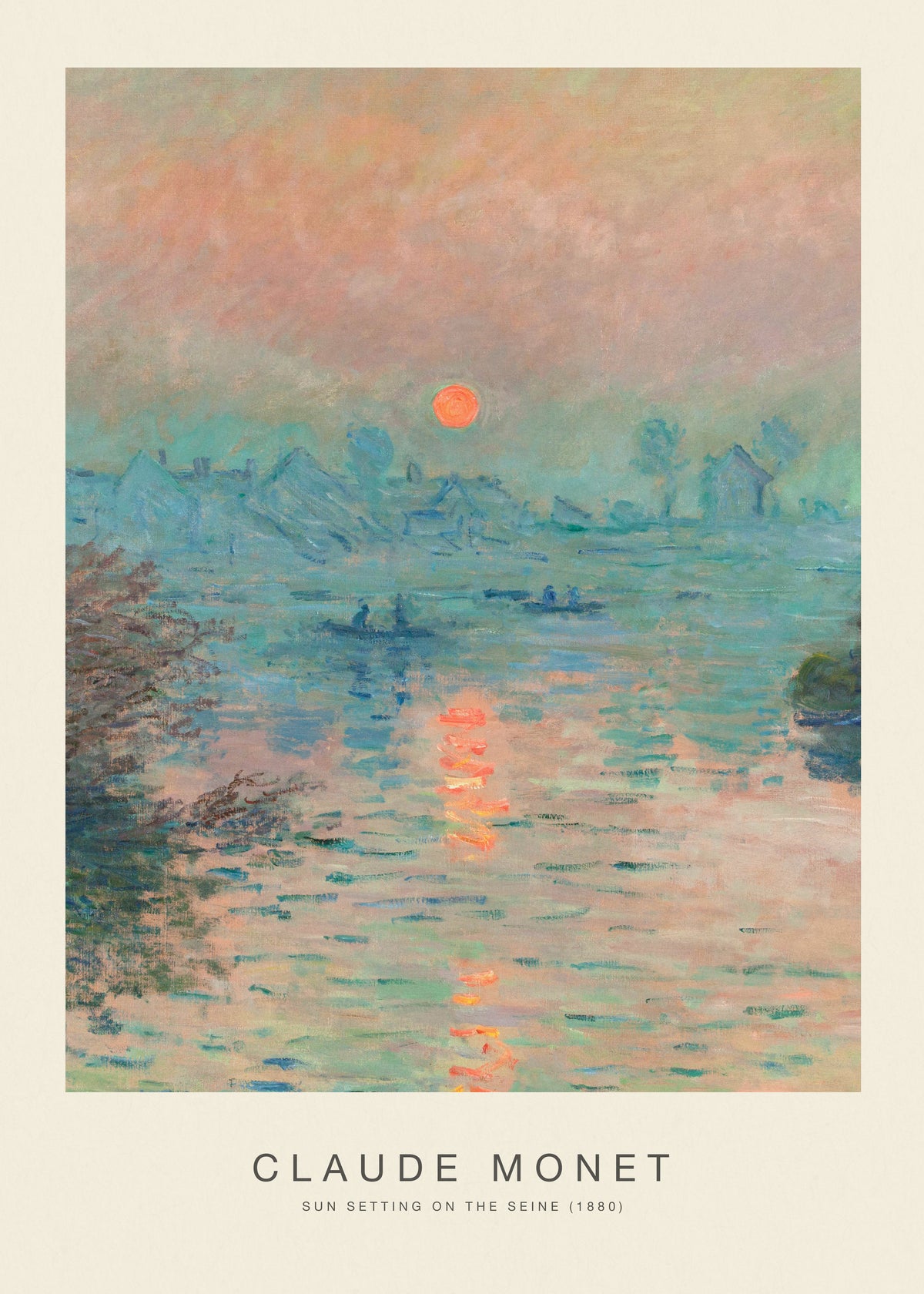 Sun Setting on the Seine (Special Edition) - Claude Monet - Unframed art print