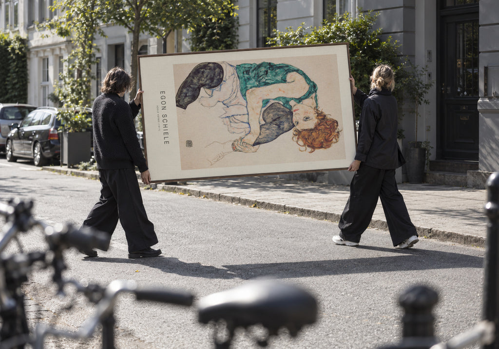 Adele Herms (Special Edition) - Egon Schiele - Framed canvas in an interior