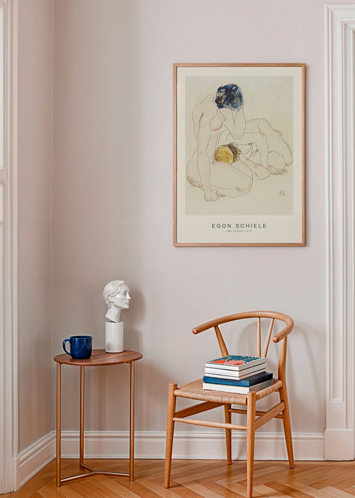 Illustratie van twee liggende figuren