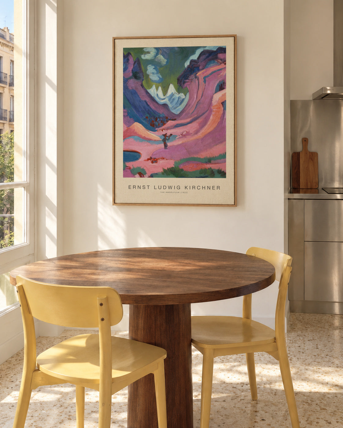 The Amselfluh (Special Edition) - Ernst Ludwig Kirchner - Framed canvas in an interior
