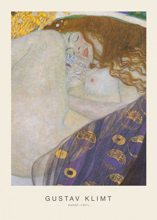 Vintage poster: Danae in gouden tinten