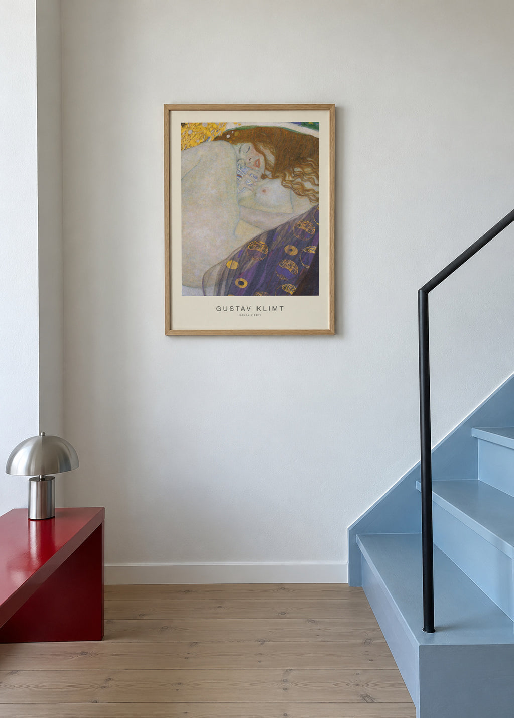 Danae (Special Edition )- Gustav Klimt - Framed poster in an interior