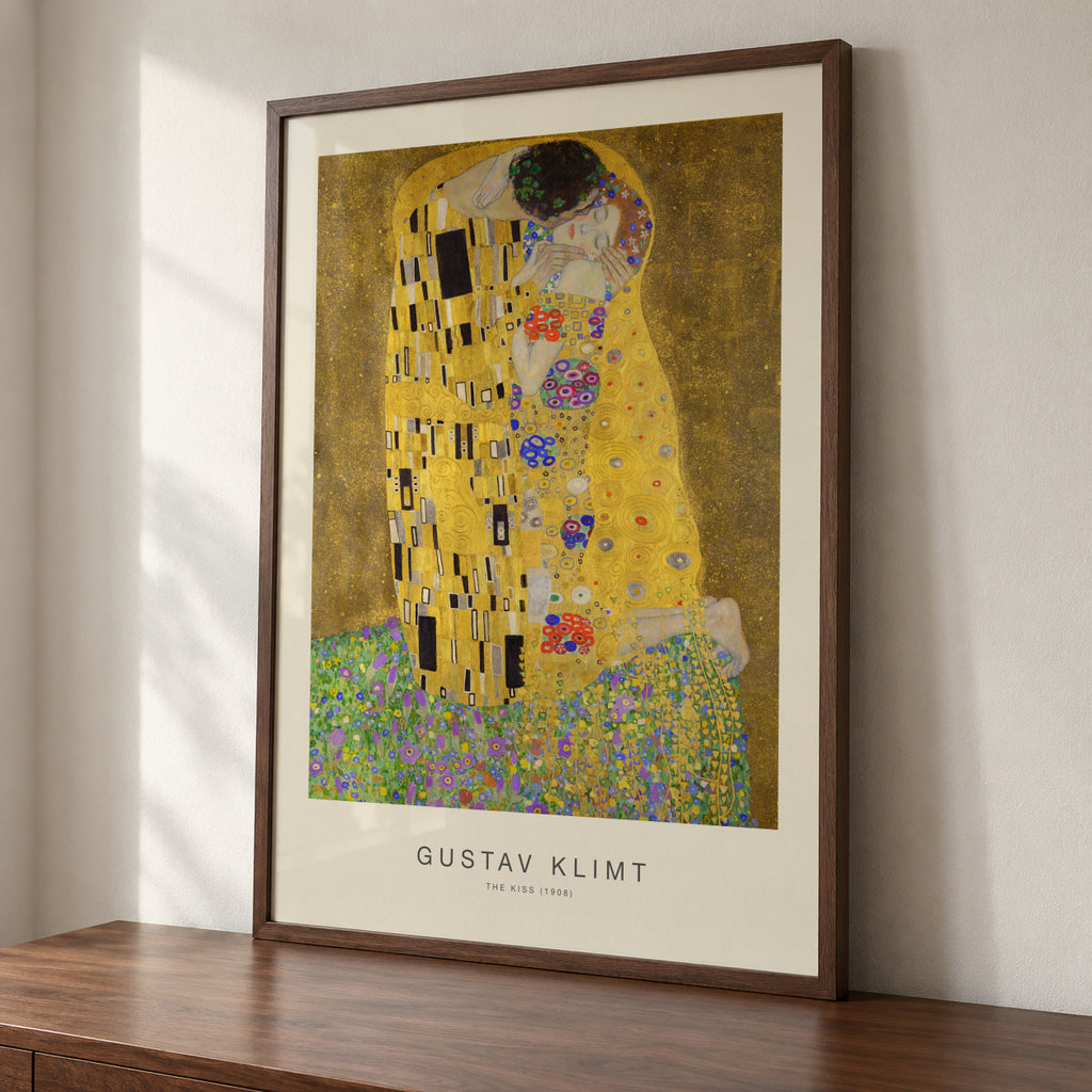 The Kiss (Special Edition) - Gustav Klimt - Framed poster detail