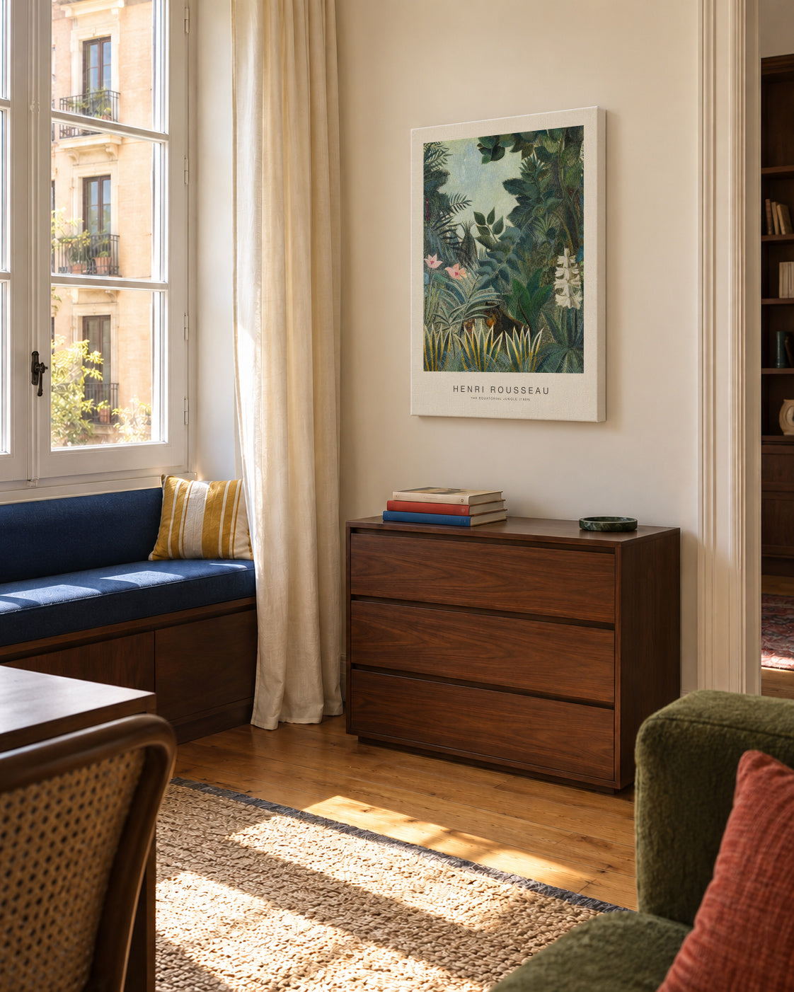 The Equatorial Jungle (Special Edition) - Henri Rousseau - Unframed canvas in an interior
