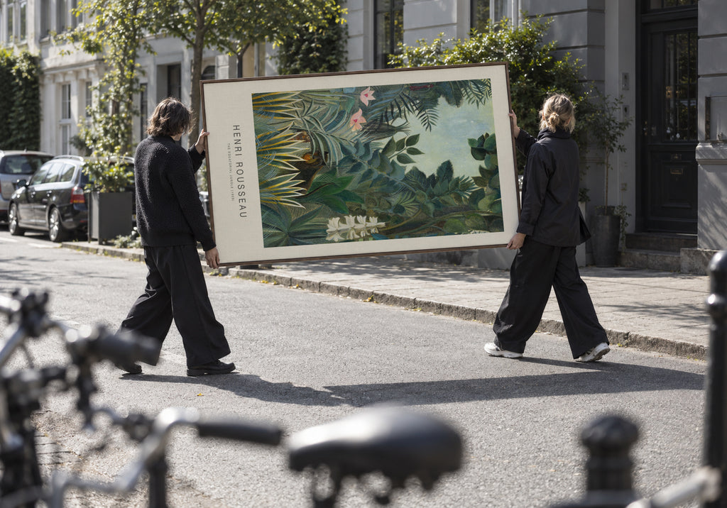 The Equatorial Jungle (Special Edition) - Henri Rousseau - Framed canvas in an interior