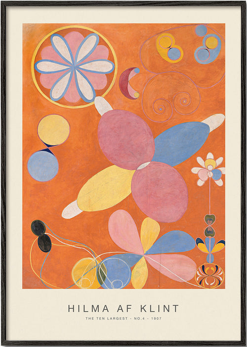 Abstracte bloemenkunst met warme palet