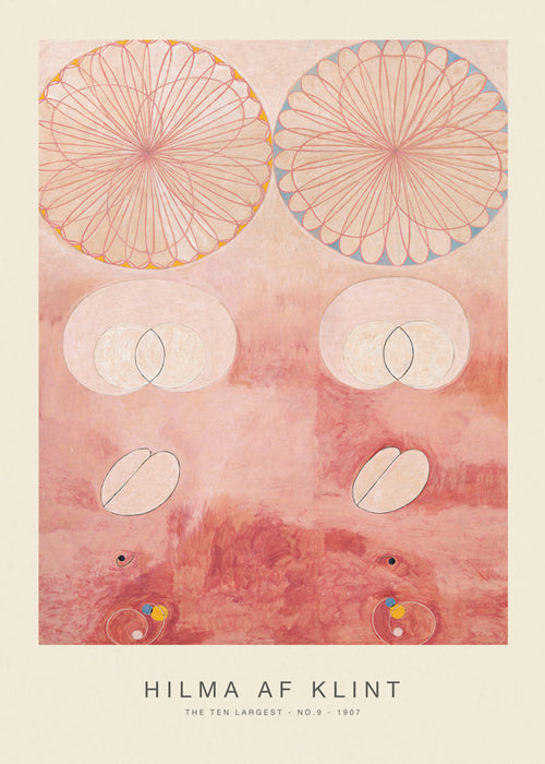 Abstract kunstwerk roze botanische motieven