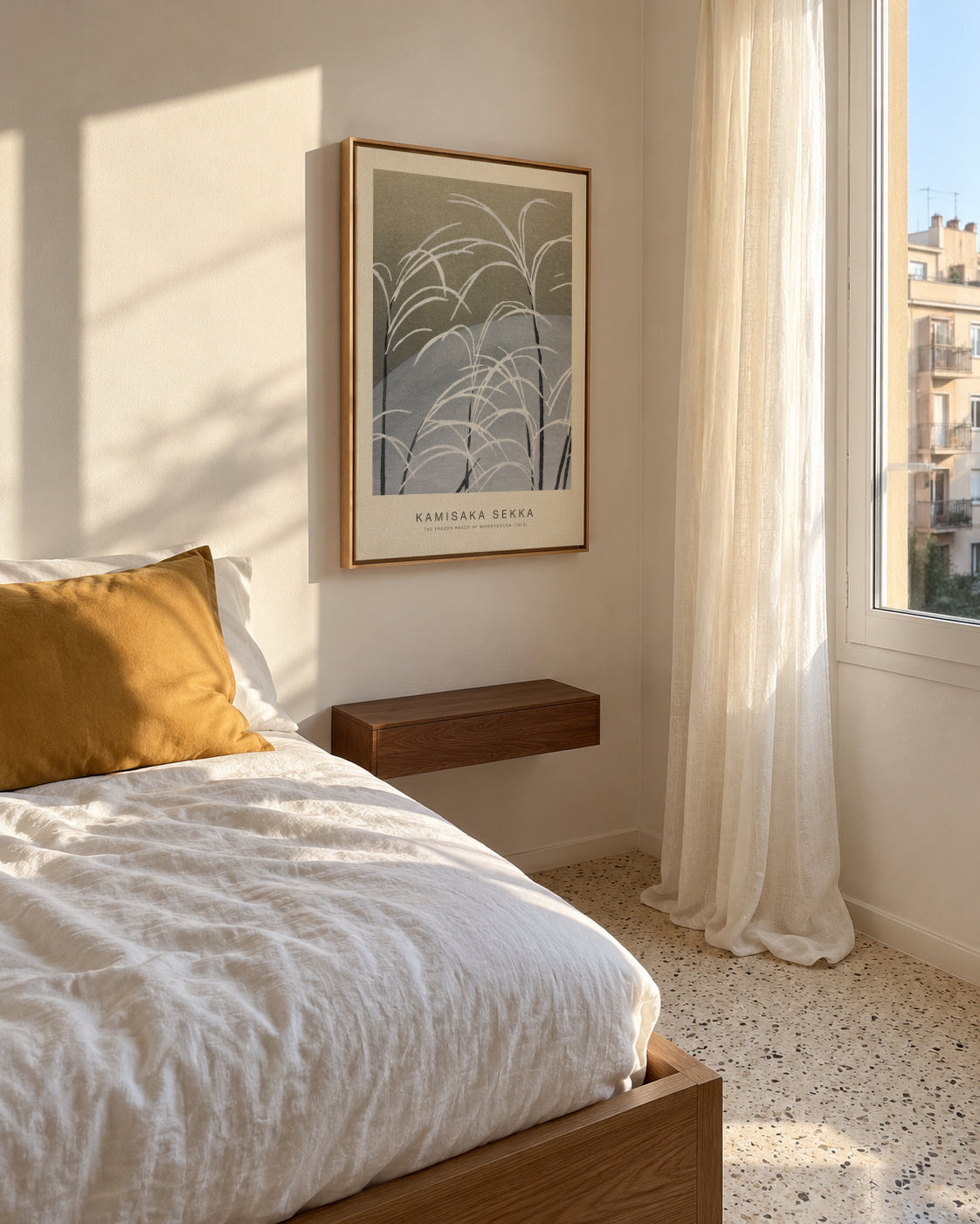 The Frozen Reeds of Momoyogusa (Special Edition) - Kamisaka Sekka - Framed canvas in an interior