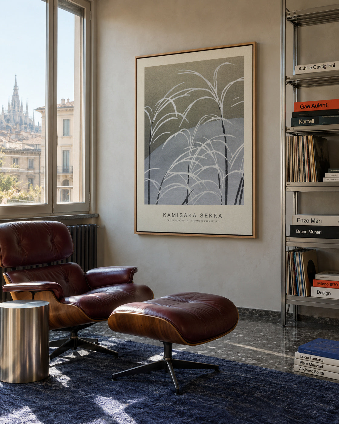 The Frozen Reeds of Momoyogusa (Special Edition) - Kamisaka Sekka - Framed canvas in an interior