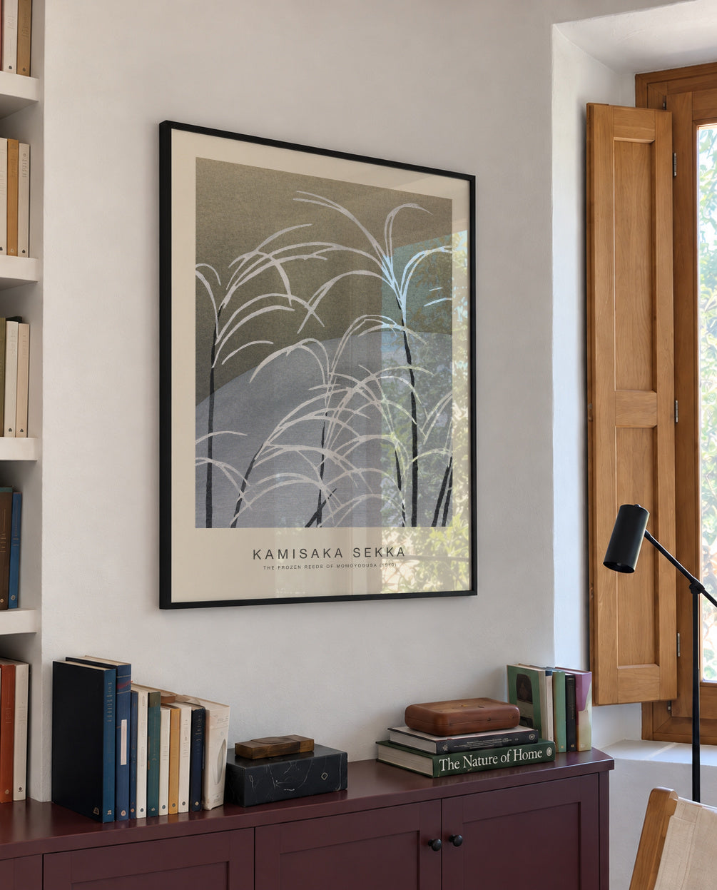 The Frozen Reeds of Momoyogusa (Special Edition) - Kamisaka Sekka - Framed poster in an interior