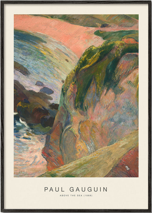 Landschap kunst: kleurrijke klif boven zee