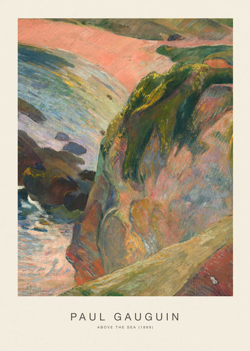 Landschap kunst: kleurrijke klif boven zee