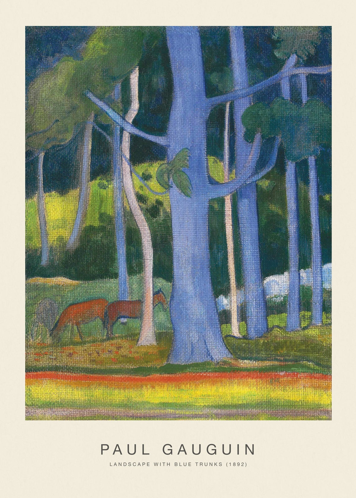 Landscape with Blue Trunks (Special Edition) - Paul Gauguin - Unframed art print