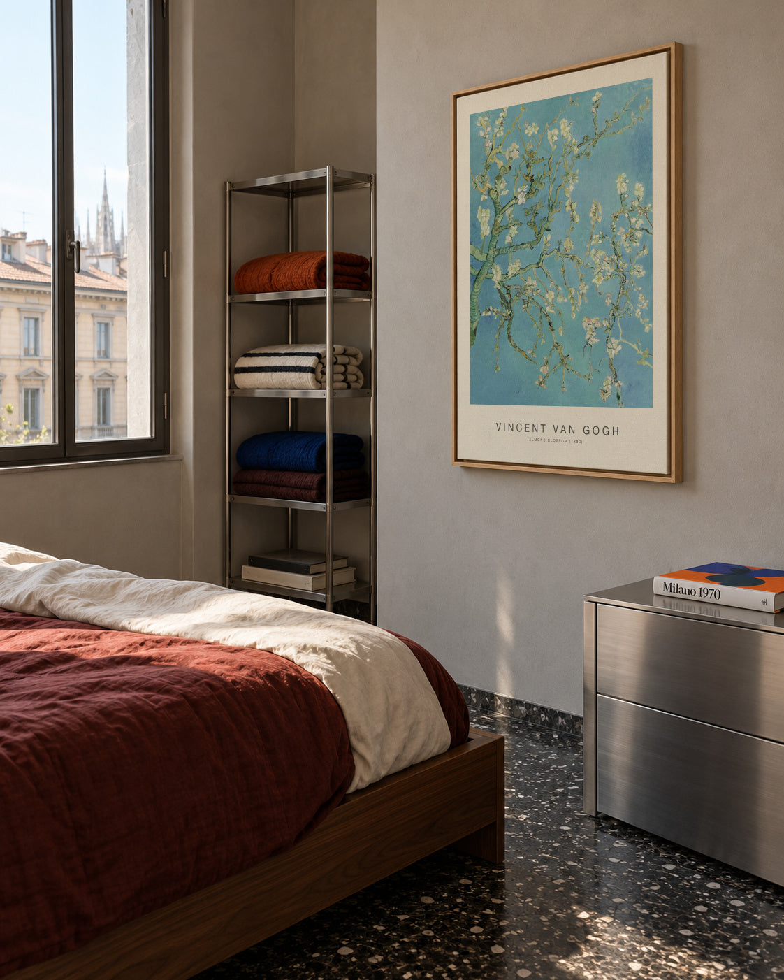 Almond Blossom (Special Edition) - Vincent van Gogh - Framed canvas in an interior