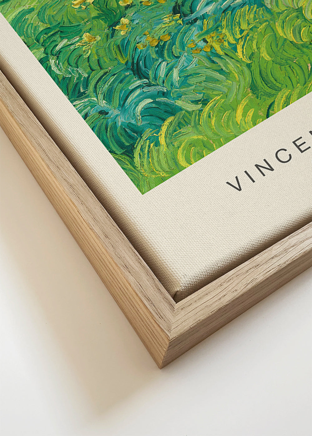 Landschapskunst met groene graanvelden en expressieve penseelvoering