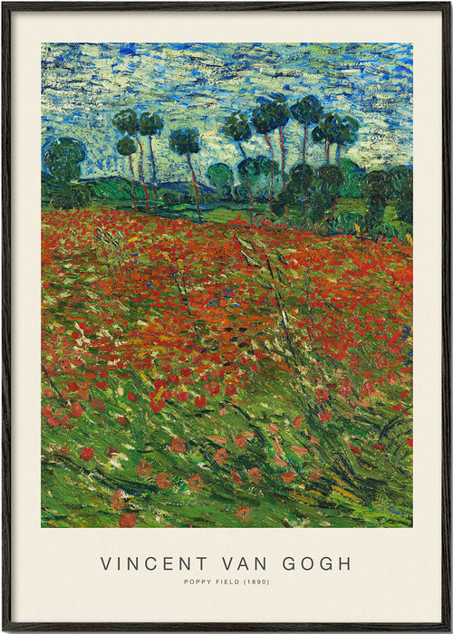 Landschap kunst: Klaprozenveld met schilderachtig gebaar