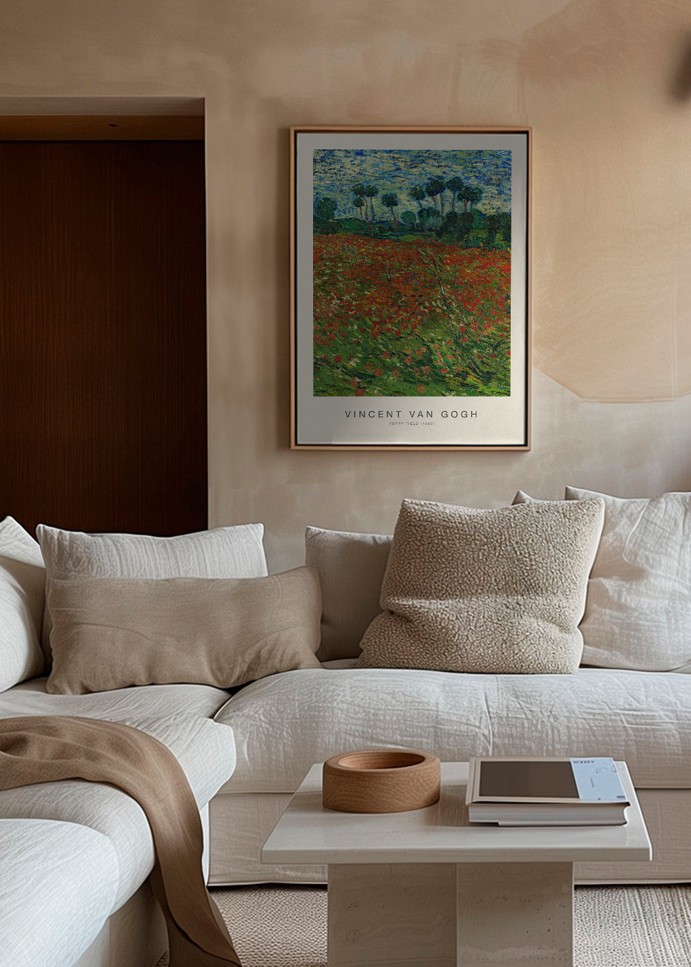 Landschap kunst: Klaprozenveld met schilderachtig gebaar