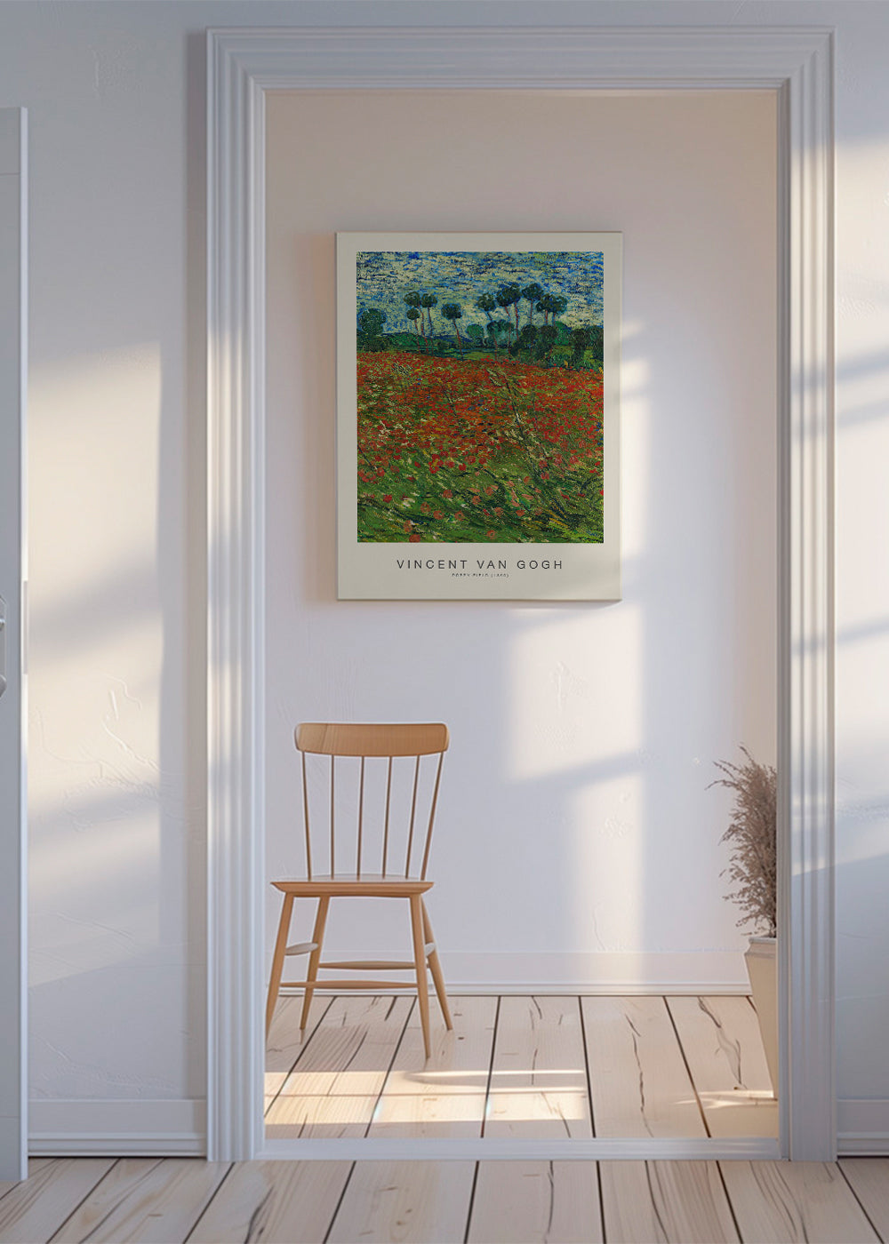 Landschap kunst: Klaprozenveld met schilderachtig gebaar