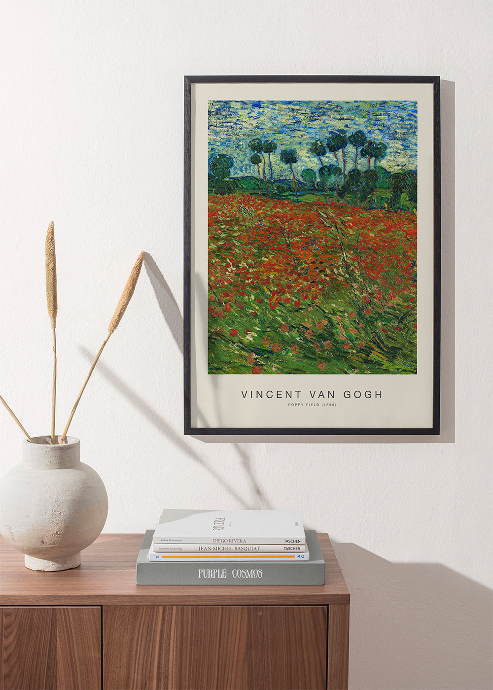 Landschap kunst: Klaprozenveld met schilderachtig gebaar