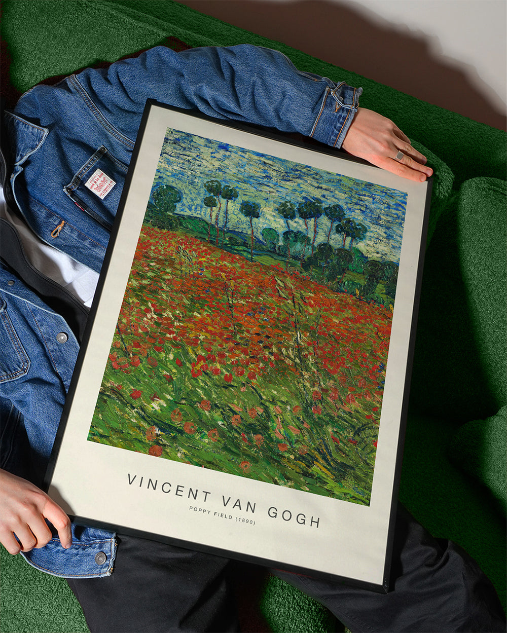 Landschap kunst: Klaprozenveld met schilderachtig gebaar