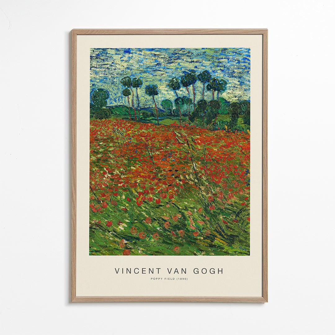 Landschap kunst: Klaprozenveld met schilderachtig gebaar