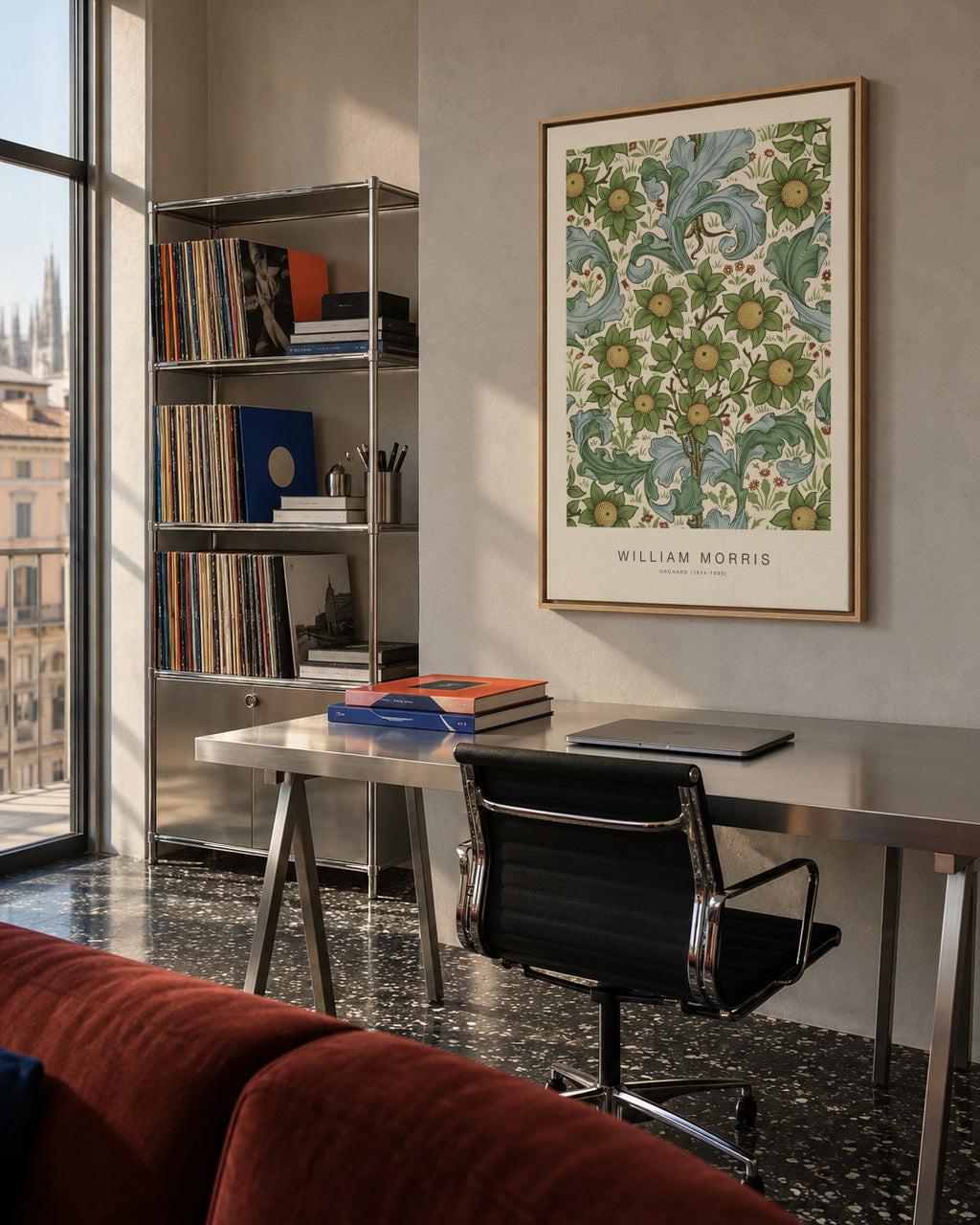 Orchard (Special Edition) - William Morris - Framed canvas in an interior