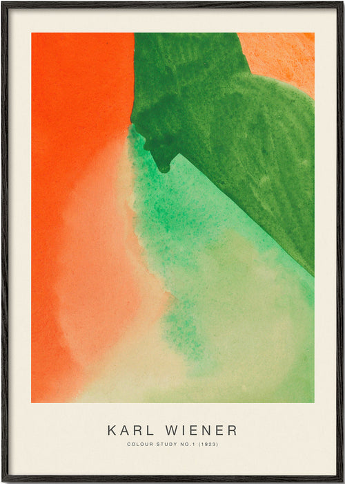 Vintage poster: kleurstudie in aquarel