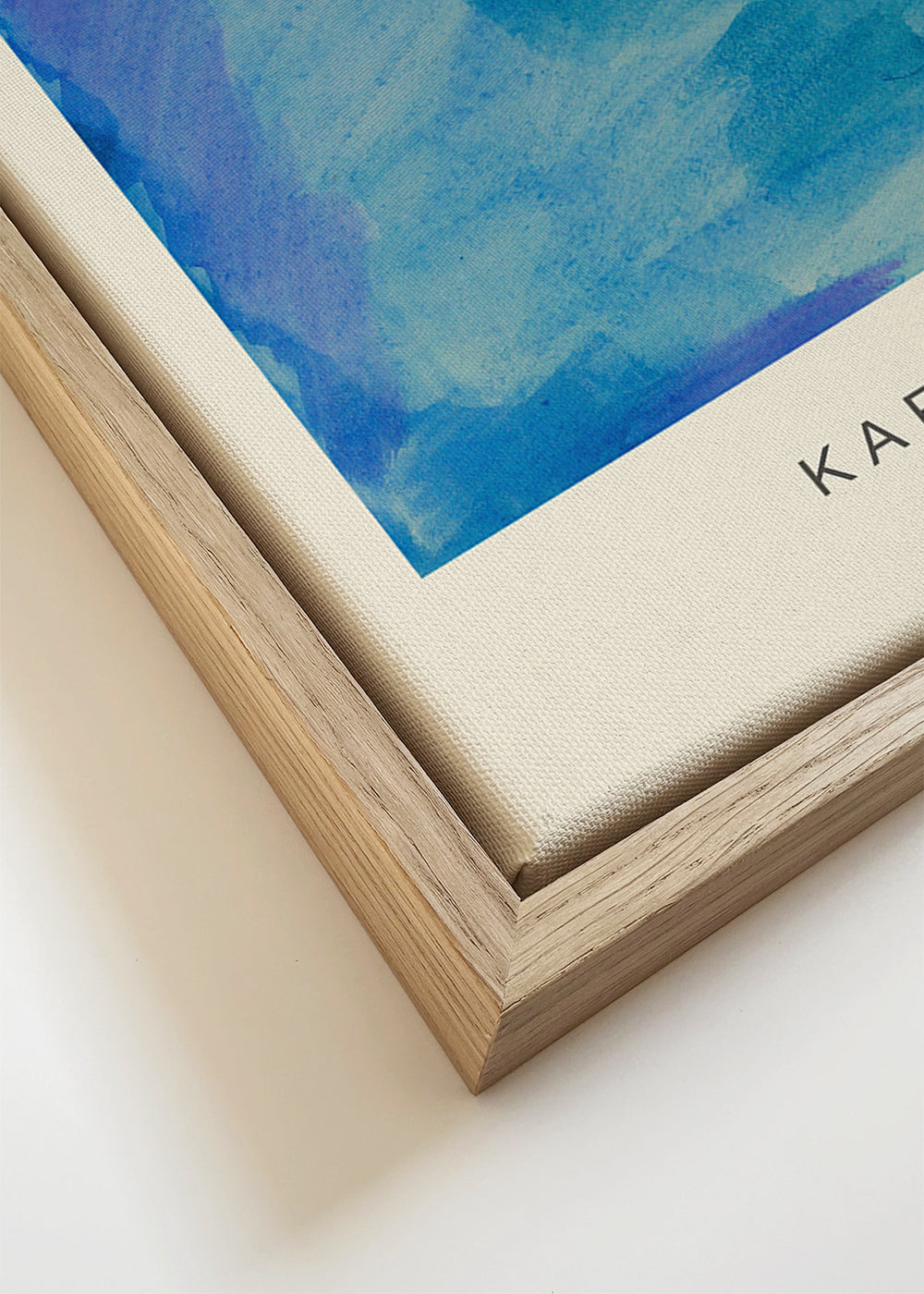 Abstract kunstwerk: kleurstudie blauw en geel