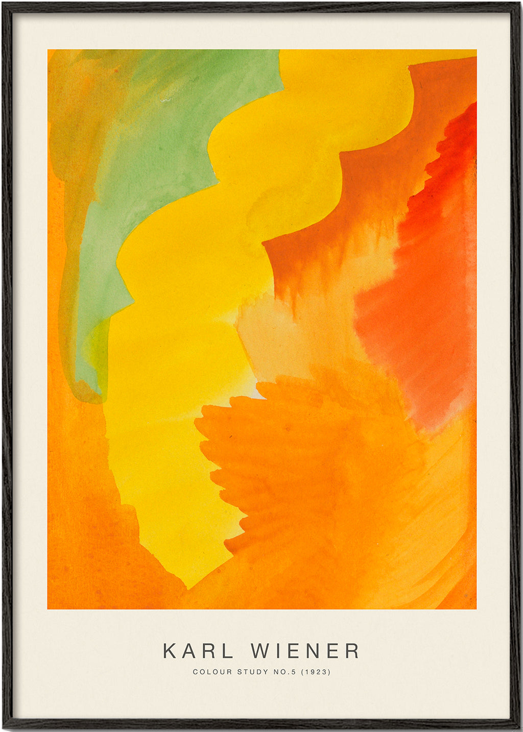 Abstracte kunst — kleurstudie geel en oranje